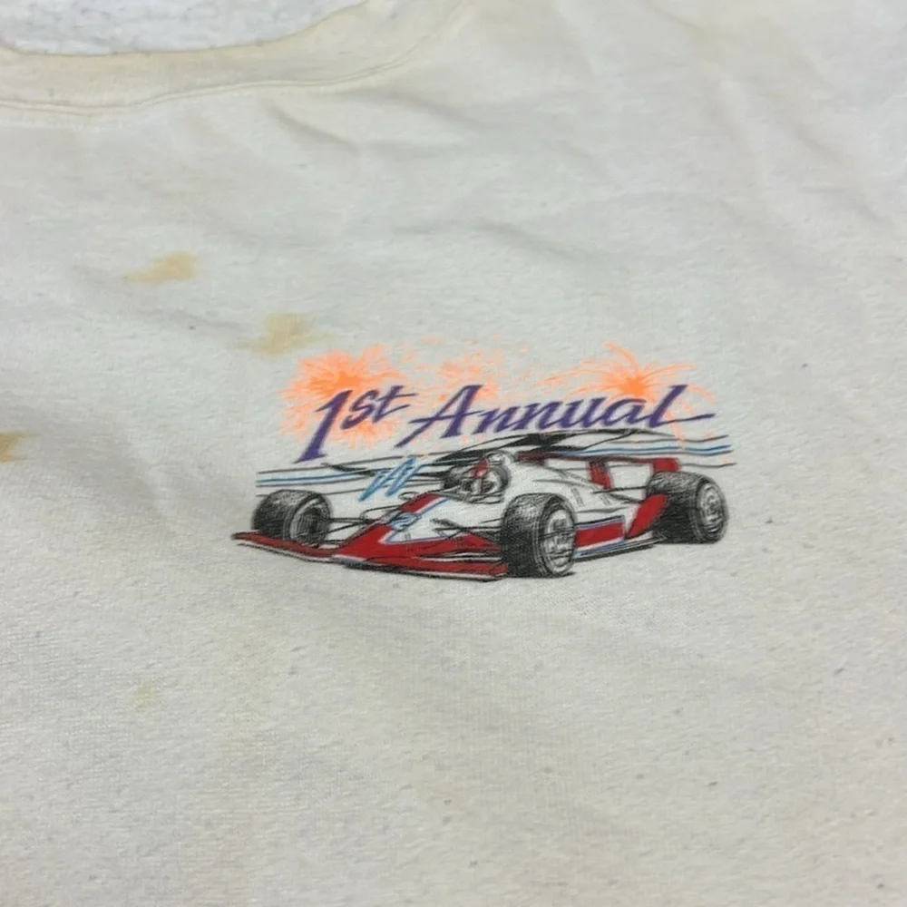 Rare 1992 New Hampshire Speedway 200 1st Annual IndyCar Race Crewneck Sz XXL